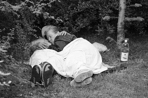 Budapest, Homeless couple in love