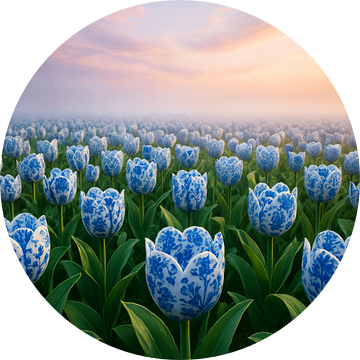 Delfts Blauwe Tulpvelden van But First Framing