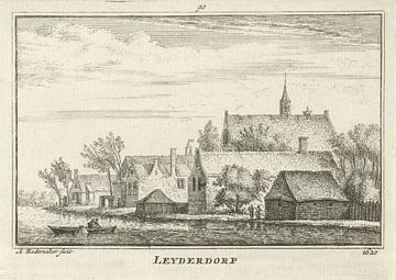 Abraham Rademaker, Ansicht von Leiderdorp, 1727 - 1733 von Atelier Liesjes
