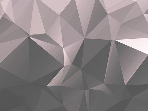 Geometrische polygonen Abstract laagpolig patroon in gedempt grijs en roze