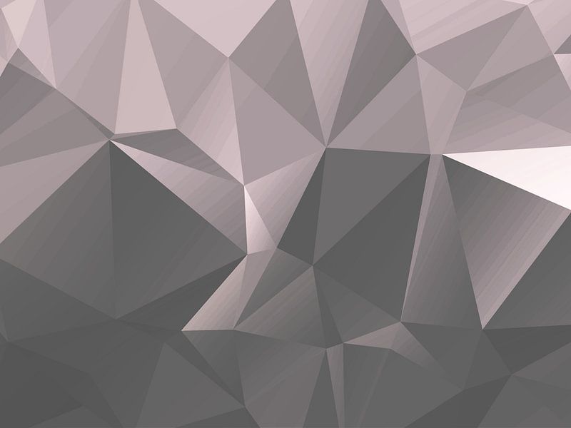 Polygones géométriques Motif abstrait low poly dans des gris et des roses atténués par Artistic