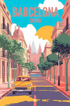 Barcelona, Spanje. van Poster Art Shop