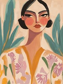 Modern abstract portrait by Carla Van Iersel