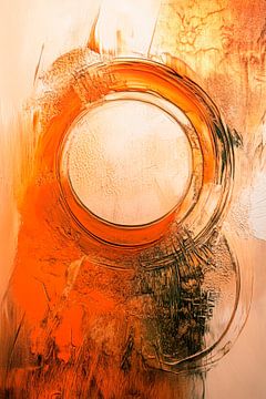 Abstracte kunst in warme kleuren van Poster Art Shop