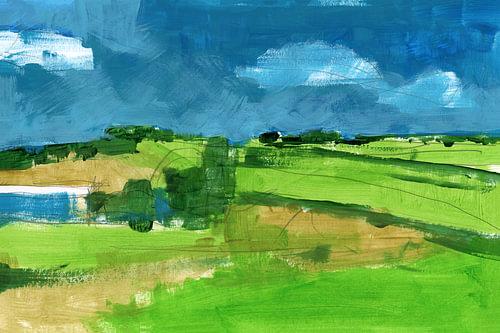 Lebendige abstrakte Landschaft
