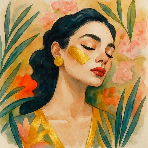 Gelassenes Porträt einer Frau