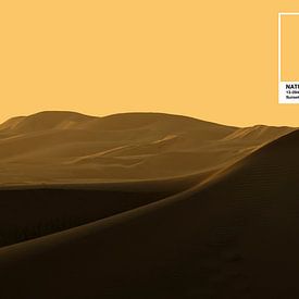 Sunset Gold - Desert Sunset van Joost van Lieshout
