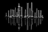 Skyline van Shanghai in zwart wit van Cees Petter thumbnail