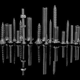 Skyline van Shanghai in zwart wit by Cees Petter