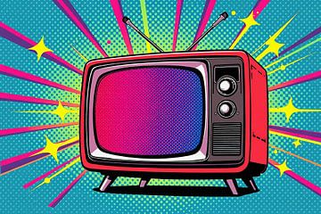 Kleurentelevisie - Pop Art van Wandbilder-Shop