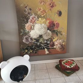 Kundenfoto: Stillleben mit Blumen in einem Vase, auf leinwand