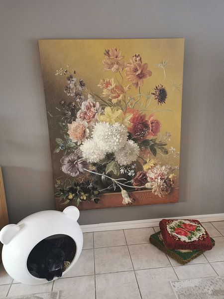 Customer photo: Still life with flowers in a vase, Georgius Jacobus Johannes van Os, on canvas