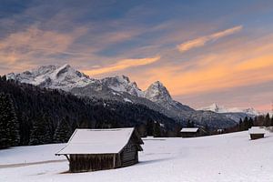 Morgenrot über der Zugspitze