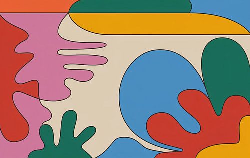 Abstract ontwerp met kleurrijke vormen