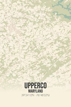 Alte Karte von Upperco (Maryland), USA. von Rezona