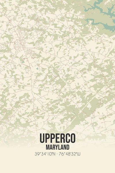 Carte ancienne de Upperco (Maryland), USA. par Affiches de lieux