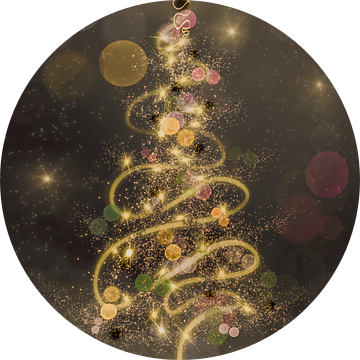 Kerstboom van goud. van Alie Ekkelenkamp