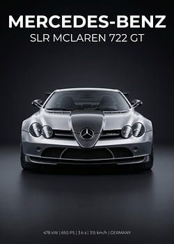 Mercedesbenz slr mclaren 722 gt front view studio shot