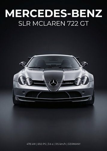 Mercedes-Benz SLR McLaren 722 GT : vue de face, photo de studio