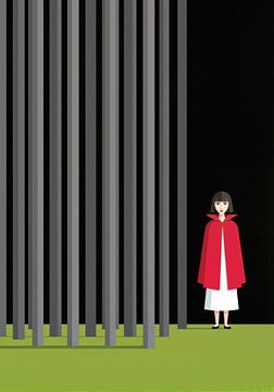 Sorcière debout derrière des barreaux. sur Markus Gann