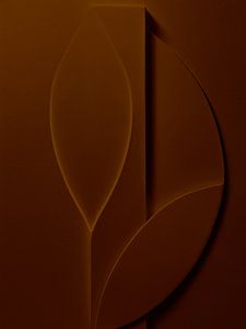 Minimalistische 3D-Kunst - Warmes Braun