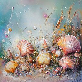 Coquillages au fond de la mer