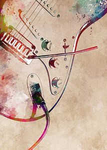 Gitarre 16 Musik Kunst #Gitarre #Musik von JBJart Justyna Jaszke