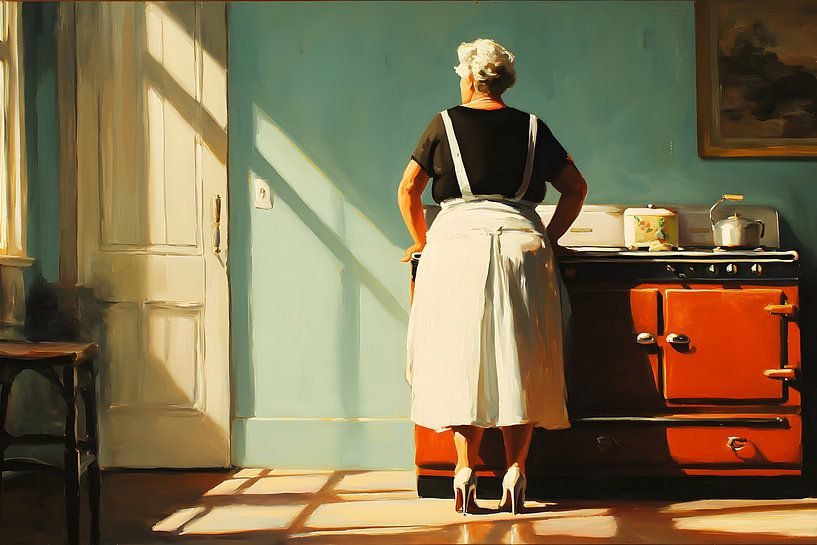The old lady at the cooker by Skyfall