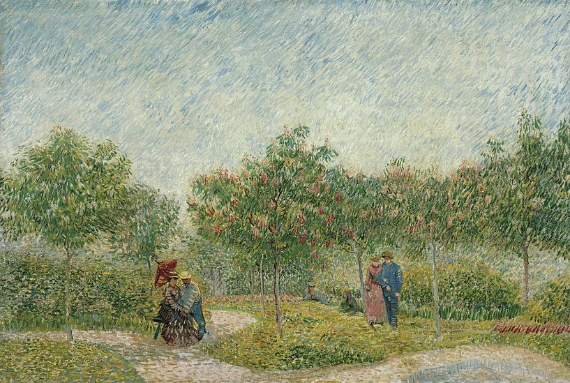 Garden with Courting Couples: Square Saint-Pierre, Vincent van Gogh by Masterful Masters