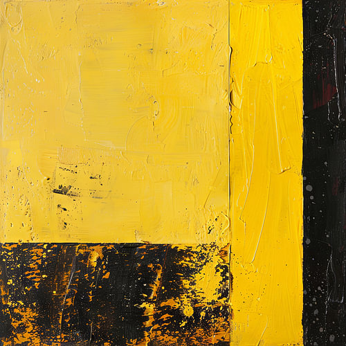 Modern art in yellow and black