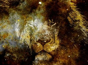 lion en or