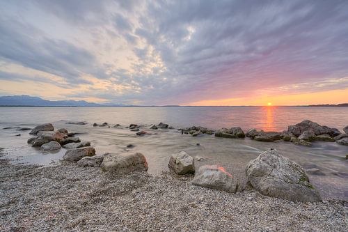 Abends am Strand in Chieming am Chiemsee