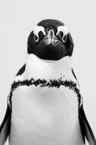 Pingouin en noir et blanc
