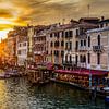 Venise - Grand Canal au coucher du soleil par Teun Ruijters