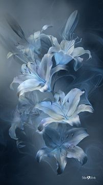 Blume in Blau von Gelissen Artworks