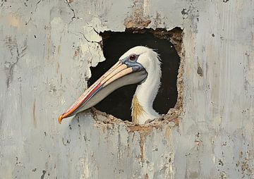 Pelikaan | Gaze through Urban Decay van OMG Art