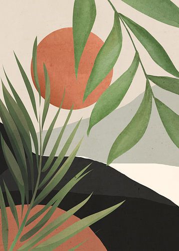 Abstrakte Kunst Tropische Blätter 46