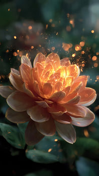 Een stralende dahlia in een betoverende tuin
