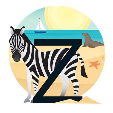 De Zebra en de zee