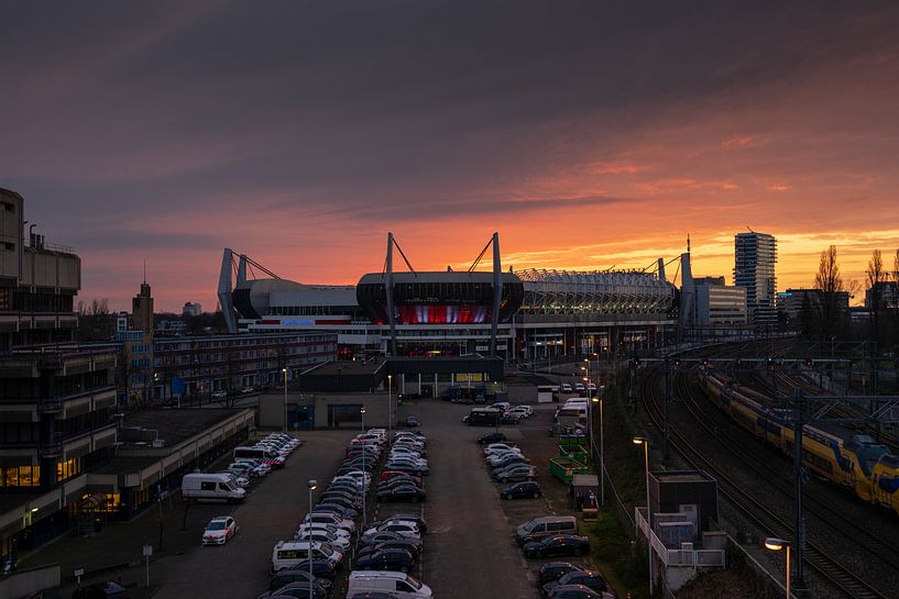 Sonnenuntergang über dem PSV-Stadion von Mitchell van Eijk