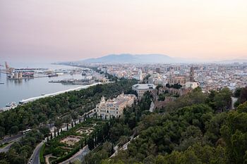 A Sunset Panorama from Gibralfaro Mirador in Malaga