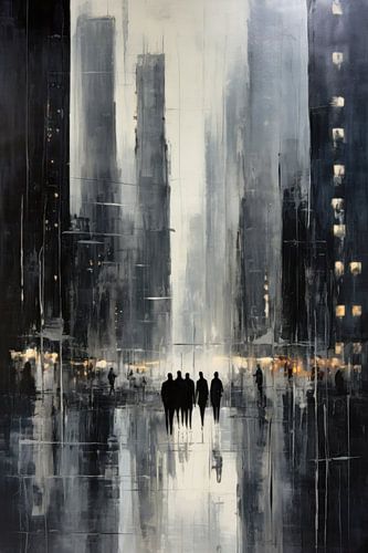 Grijze moderne metropool