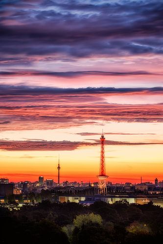Pink clouds over Berlin