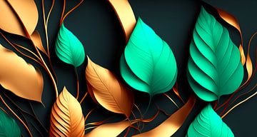 Bladeren met kleuren van Mustafa Kurnaz