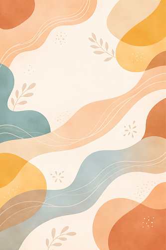 Zachte Boho Golven Abstracte Poster