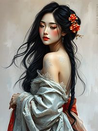 La beauté japonaise geisha sur Jolique Arte