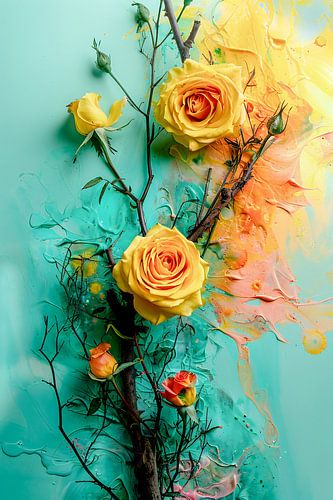 Aquarelle L'éveil du printemps
