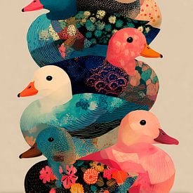 Künstlerische Enten von Harry Hadders Design