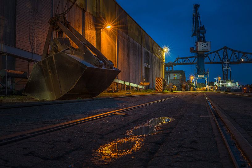Hafenkai bei Nacht von Jan Georg Meijer