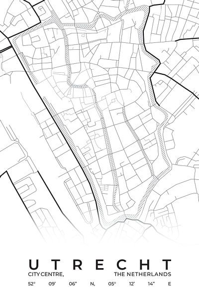 Utrecht city map by Walljar